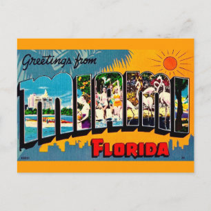 Miami Florida Farbige Grußkarte Postkarte