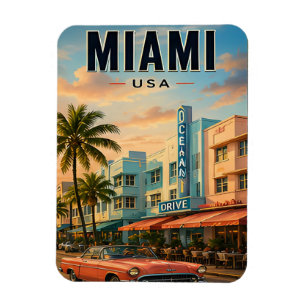 Miami Florida Farbige Reise Küstenflucht Magnet