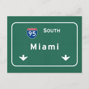 Miami Florida fl Interstate Highway Freeway : Postkarte