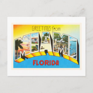 Miami Florida FL Old Vintage Travel Souvenir Postkarte