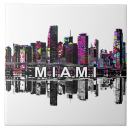 Miami, Florida in Graffiti Fliese