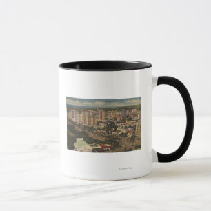 Miami, Florida - Luftaufnahme des Stadtzentrums Tasse