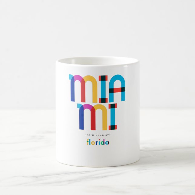 Miami Florida Mitte des Jahrhunderts, Pop Art, Kaffeetasse (Mittel)