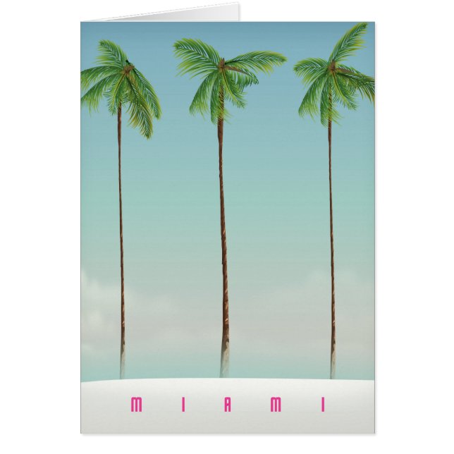 Miami, Florida Palm Reiseplakat. (Vorne)