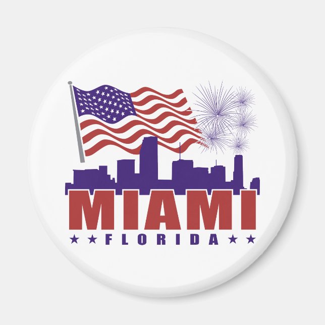 Miami Florida Patriotic Magnet (Vorne)