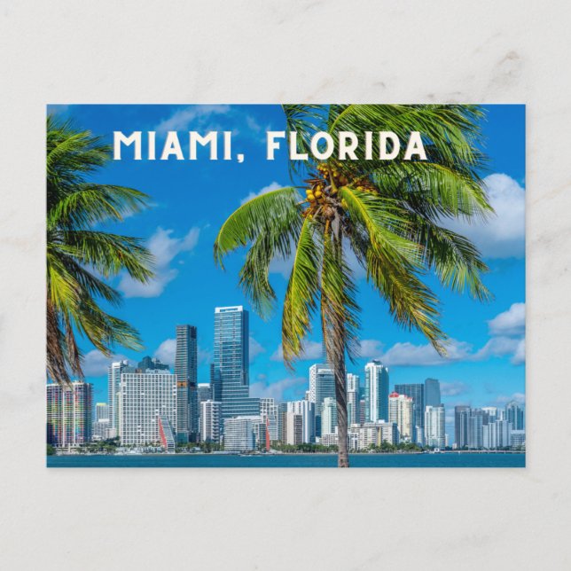 Miami Florida Postcard Postkarte (Vorderseite)