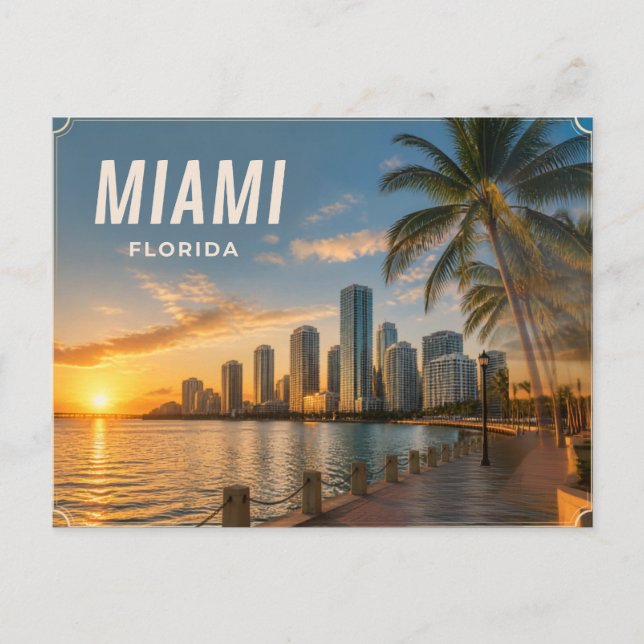 Miami Florida Postkarte (Vorderseite)