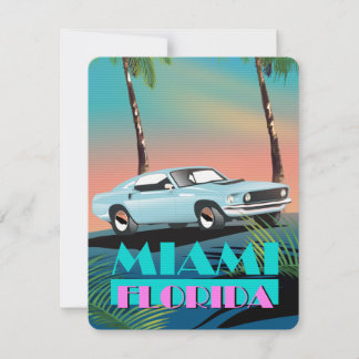 Miami Florida Reiseplakat der 1980er Jahre