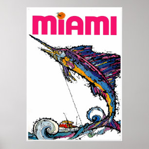 Miami, Florida Reiseplakat Poster