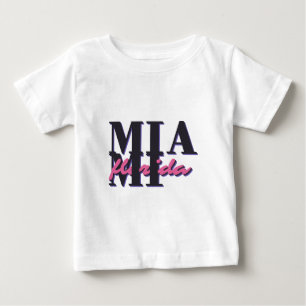 Miami Florida - Retro Bold Typografy Graphic Baby T-shirt