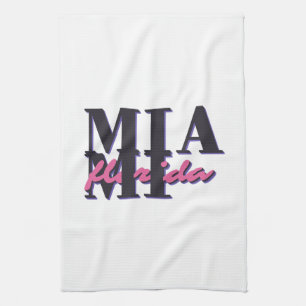 Miami Florida - Retro Bold Typografy Graphic Geschirrtuch