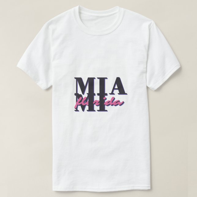 Miami Florida - Retro Bold Typografy Graphic T-Shirt (Design vorne)