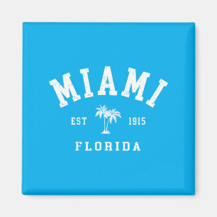 Miami Florida Retro Männer Frauen Souvenir Palme Magnet