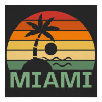 Miami Florida Retro-Palmwedel Sommer Strand