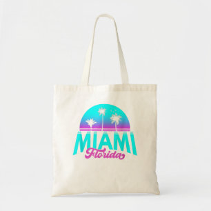 Miami Florida Retro Vintag Sunset Vaporwave T Shi Tragetasche