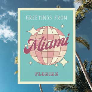 Miami Florida Retro Vintage Postkarte