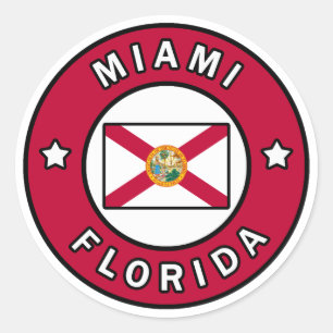 Miami Florida Runder Aufkleber