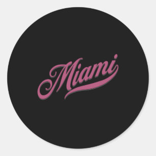 Miami Florida Runder Aufkleber