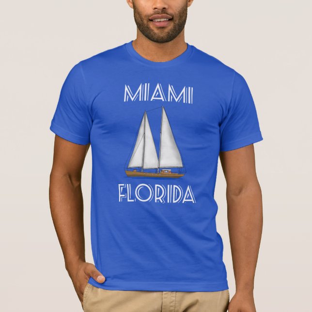 Miami Florida Sailing T-Shirt (Vorderseite)