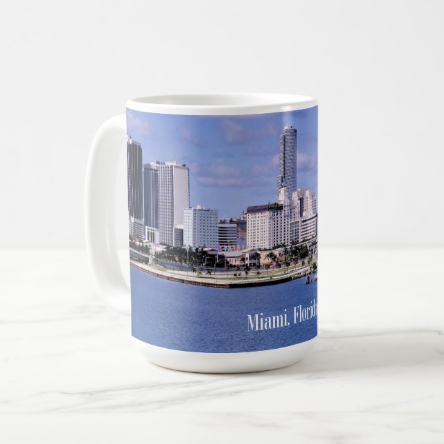 Miami, Florida Skyline Kaffeetasse (Vorderseite Links)