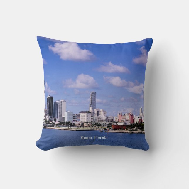 Miami, Florida Skyline Kissen (Vorderseite)