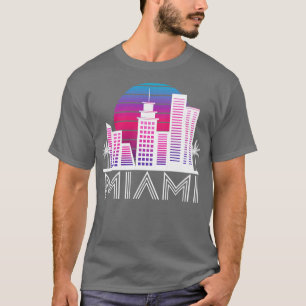 Miami Florida Skyline USA Süden Reise Tropisch T-Shirt
