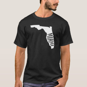 Miami, Florida Staat Kontur - USA Travel T-Shirt
