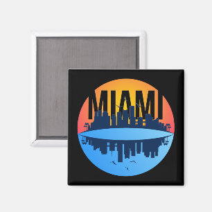 Miami Florida Stadtbild Skyline Foto Magnet
