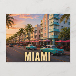 Miami Florida Strände Art Deco Küsten Reise 🌴 Postkarte