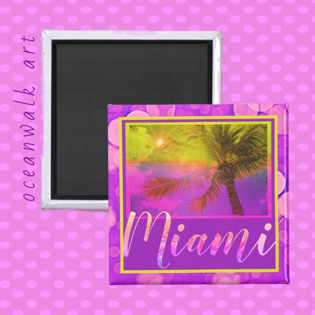 Miami Florida Sun und Palm Tree Magnet (Von Creator hochgeladen)