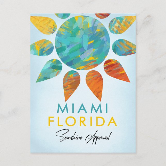Miami Florida Sunshine Travel Postkarte (Vorderseite)