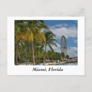 Miami Florida und Biscayne Bay Postkarte