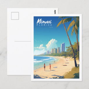 Miami Florida USA Berühmter Reiseort Postkarte