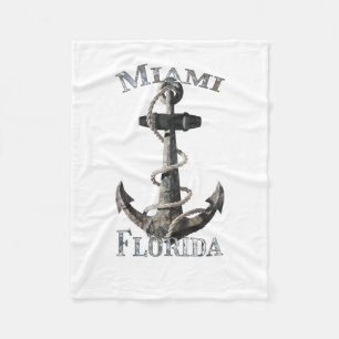 Miami Florida Vacation Nautical Anchor Segeln Fleecedecke
