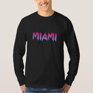Miami Florida Vaper Wave Vintag Cityscape Retro T-Shirt