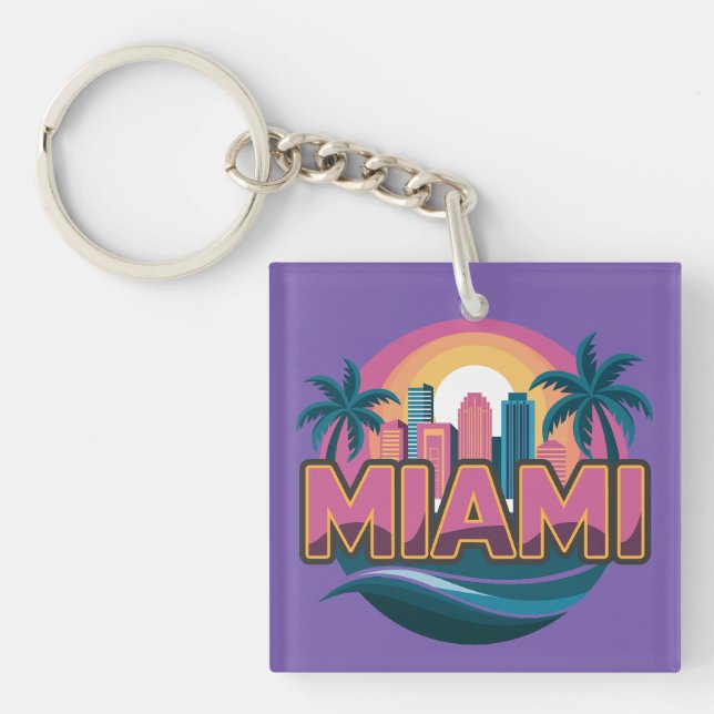 Miami Florida Vereinigte Staaten Schlüsselanhänger (Vorderseite)