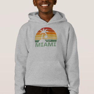 Miami Florida Vintag Palm Trees Summer Beach Hoodie