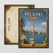 Miami Florida Vintage Art Deco Golden Age