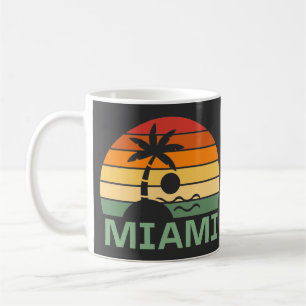 Miami Florida Vintage Palmen Sommer Strand Kaffeetasse