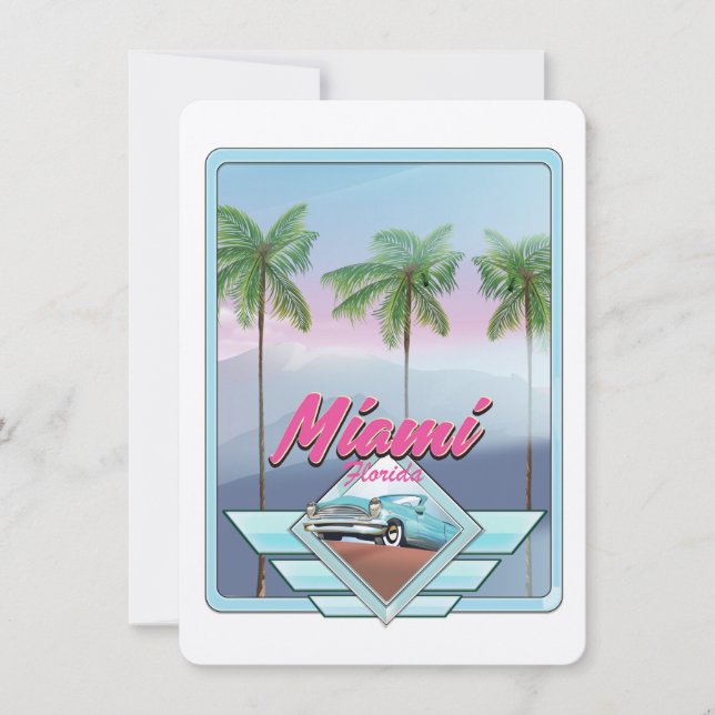 Miami Florida Vintage Reiseplakat (Vorderseite)