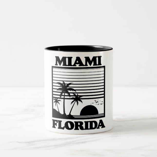 Miami, Florida Zweifarbige Tasse (Mittel)
