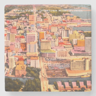 Miami from 1960s (Vintag Downtown) MIA, Florida Steinuntersetzer