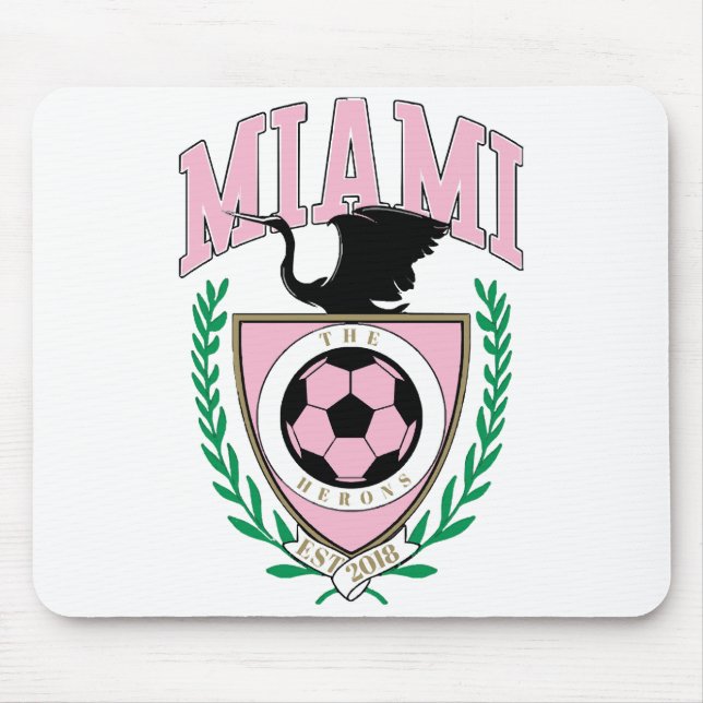 Miami Fußball Varsity-Stil  Mousepad (Vorne)