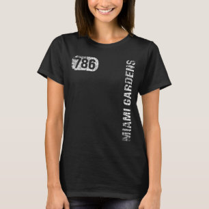 Miami Gardens Florida 786 Vorwahl Vintage Retro T-Shirt