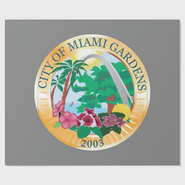 Miami Gardens (Florida) City Siegel Geschenkpapier (Flach)