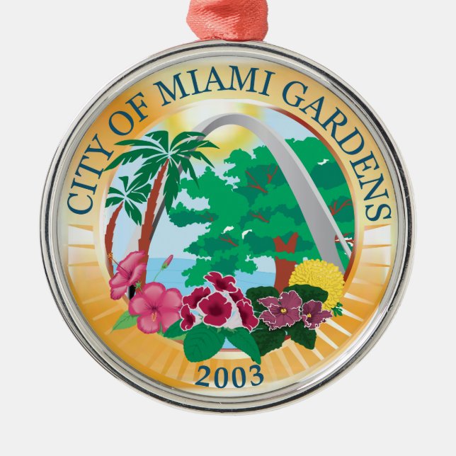Miami Gardens (Florida) City Siegel Ornament Aus Metall (Vorne)