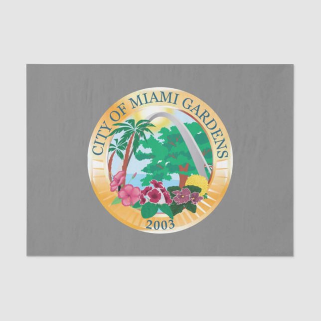 Miami Gardens (Florida) City Siegel Seidenpapier (Vorderseite)