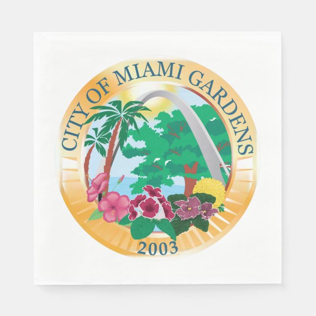 Miami Gardens (Florida) City Siegel Serviette (Vorderseite)