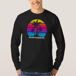 Miami Gardens Florida Retro Palme Tremola T-Shirt