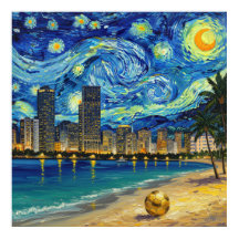 Miami Golden Shore Fußball Elegant und Öl Feinkuns